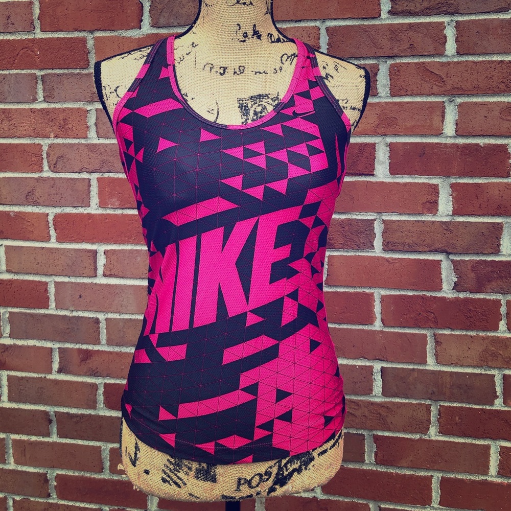 Nike Spellout Racerback Tank Top With Built In Bra
